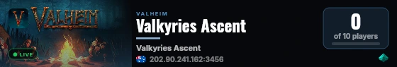 Valkyries Ascent live status badge