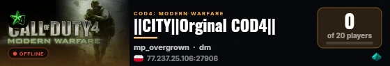||CITY||Orginal COD4|| live status badge