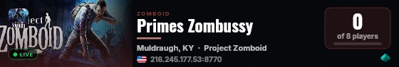 Primes Zombussy live status badge