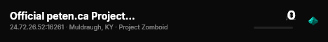 Official peten.ca Project Zomboid Server live status badge