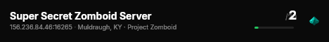 Super Secret Zomboid Server live status badge