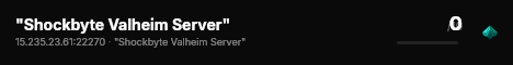 "Shockbyte Valheim Server" live status badge