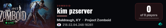 kim pzserver live status badge