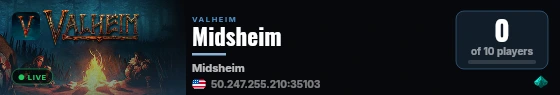 Midsheim live status badge