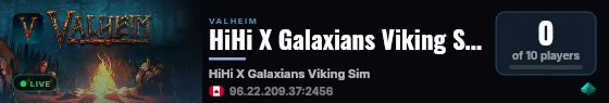 HiHi X Galaxians Viking Sim live status badge
