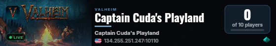 Captain Cuda's Playland live status badge