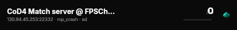 CoD4 Match server @ FPSChallenge.eu live status badge