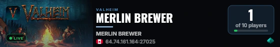MERLIN BREWER live status badge