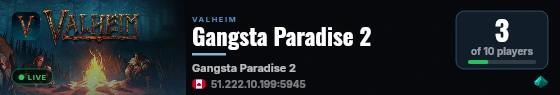 Gangsta Paradise 2 live status badge