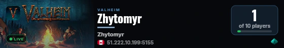 Zhytomyr live status badge