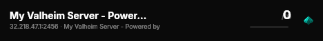 My Valheim Server - Powered by AMP live status badge