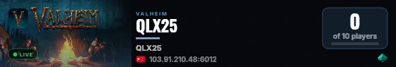 QLX25 live status badge