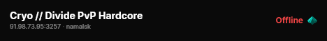 Cryo // Divide PvP Hardcore live status badge
