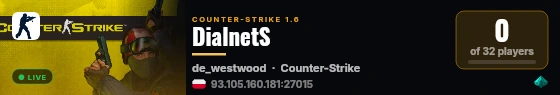 DialnetS live status badge