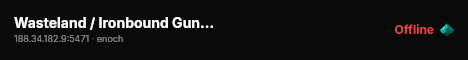 Wasteland / Ironbound Guns++ / Pve / High Fps / Events / Pvpve # live status badge