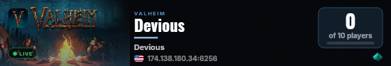Devious live status badge