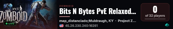 Bits N Bytes PvE Relaxed Community live status badge