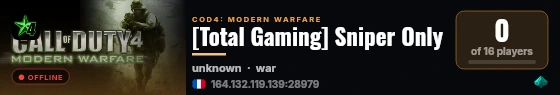 [Total Gaming] Sniper Only live status badge