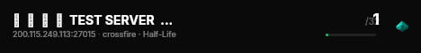 █  ▓  ▒  ░  TEST SERVER  ░  ▒  ▓  █ live status badge