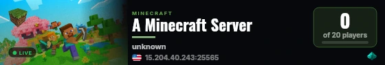 A Minecraft Server live status badge