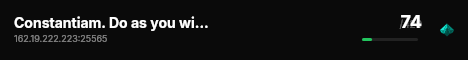 Constantiam. Do as you will.
piece of crap server smh live status badge