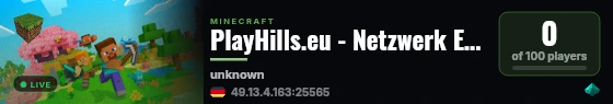 PlayHills.eu Erstelle deinen eigenen Server!  live status badge