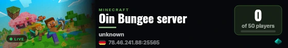 Oin Bungee server live status badge