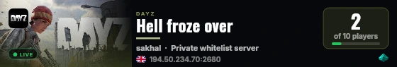 Hell froze over live status badge
