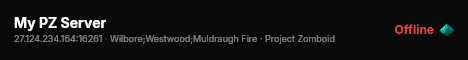 My PZ Server live status badge