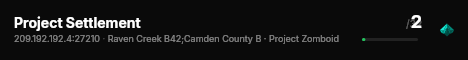 Project Settlement live status badge