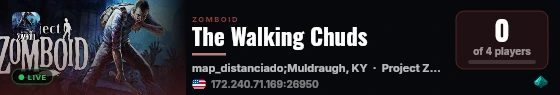 The Walking Chuds live status badge