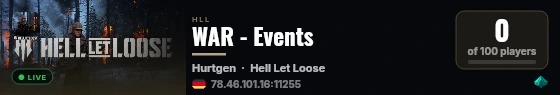 WAR - Events live status badge