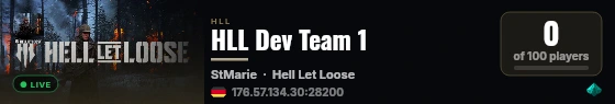HLL Dev Team 1 live status badge