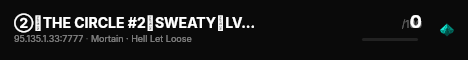 ②︱THE CIRCLE #2︱SWEATY︱LVL 25+/50+ 15:00+/100+ 18:00– live status badge