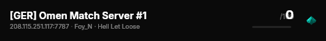 [GER] Omen Match Server #1 live status badge