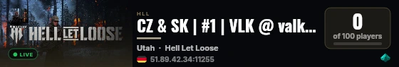 CZ & SK | #1 | VLK @ valkyriahll.cz live status badge