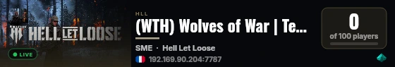(WTH) Wolves of War | Teamwork | !rewards | discord.gg/WTH live status badge