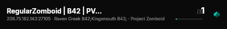 RegularZomboid | B42 | PVPVE | Special Zombies | Exclusive Maps live status badge