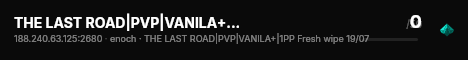 THE LAST ROAD|PVP|VANILA+|1PP Fresh wipe 19/07 live status badge