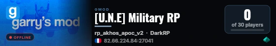 [U.N.E] Military RP live status badge