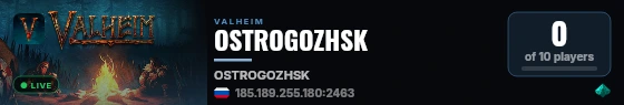 OSTROGOZHSK live status badge
