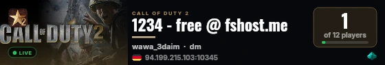 1234 - free @ fshost.me live status badge