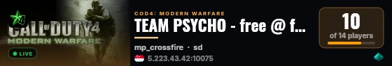 TEAM PSYCHO - free @ fshost.me live status badge