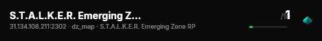 S.T.A.L.K.E.R. Emerging Zone RP TEST live status badge