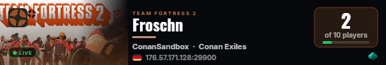 Froschn live status badge
