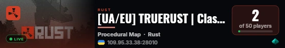 [UA/EU] TRUERUST | Classic | Vanilla | Monthly live status badge