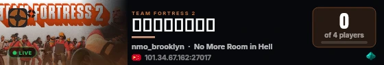 FlameTN7's NMRiH Server live status badge