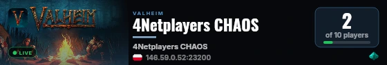 4Netplayers CHAOS live status badge