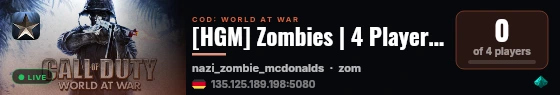 [HGM] Zombies | 4 Players | McDonalds live status badge
