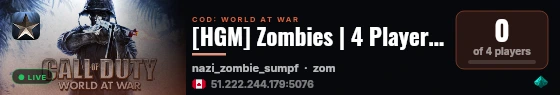 [HGM] Zombies | 4 Players | Shi No Numa [US] live status badge